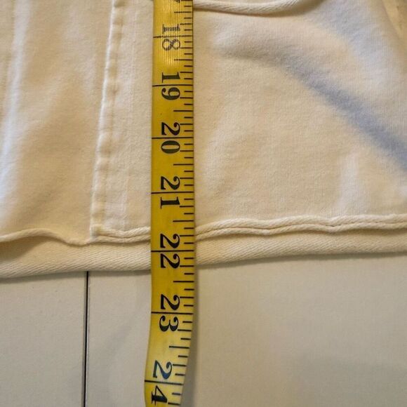 Ivory Cotton French Terry Knit Boxy, Oversized 3/4 Sleeve Jacket Sz S/M - Picture 10 of 11